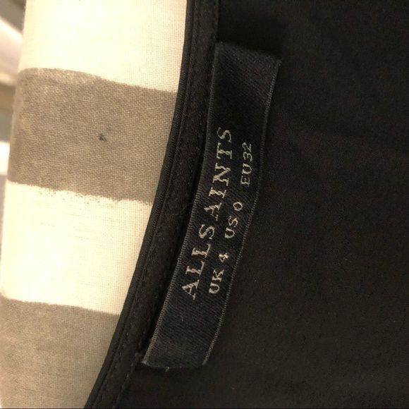 Allsaints Aures side laced slouchy black dress - Picture 12 of 13